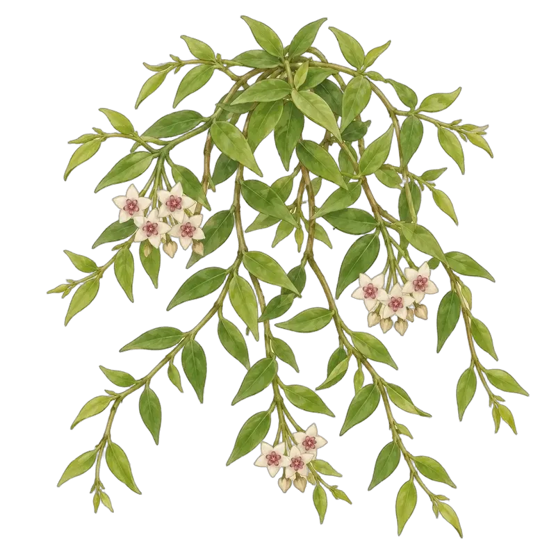 Botanische Illustration: Hoya Bella