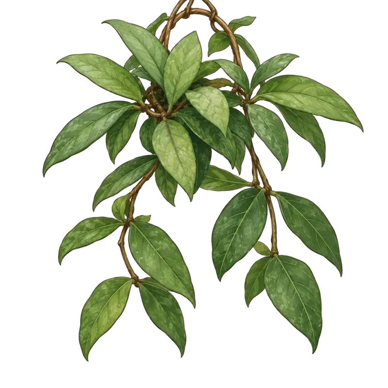 Botanische Illustration: Hoya crassipetiolata