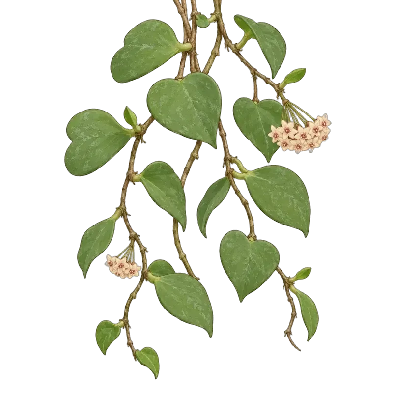 Botanische Illustration: Hoya kerrii