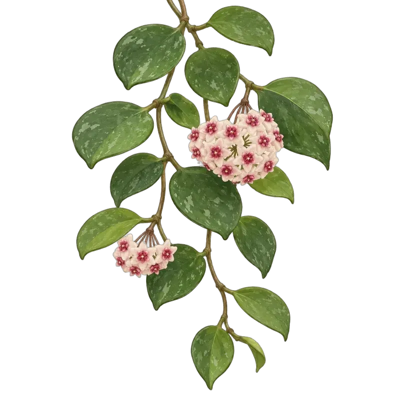 Botanische Illustration: Hoya obovata