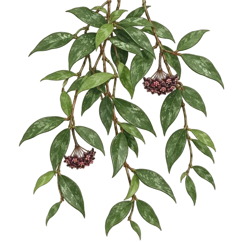 Botanische Illustration: Hoya Pubicalyx